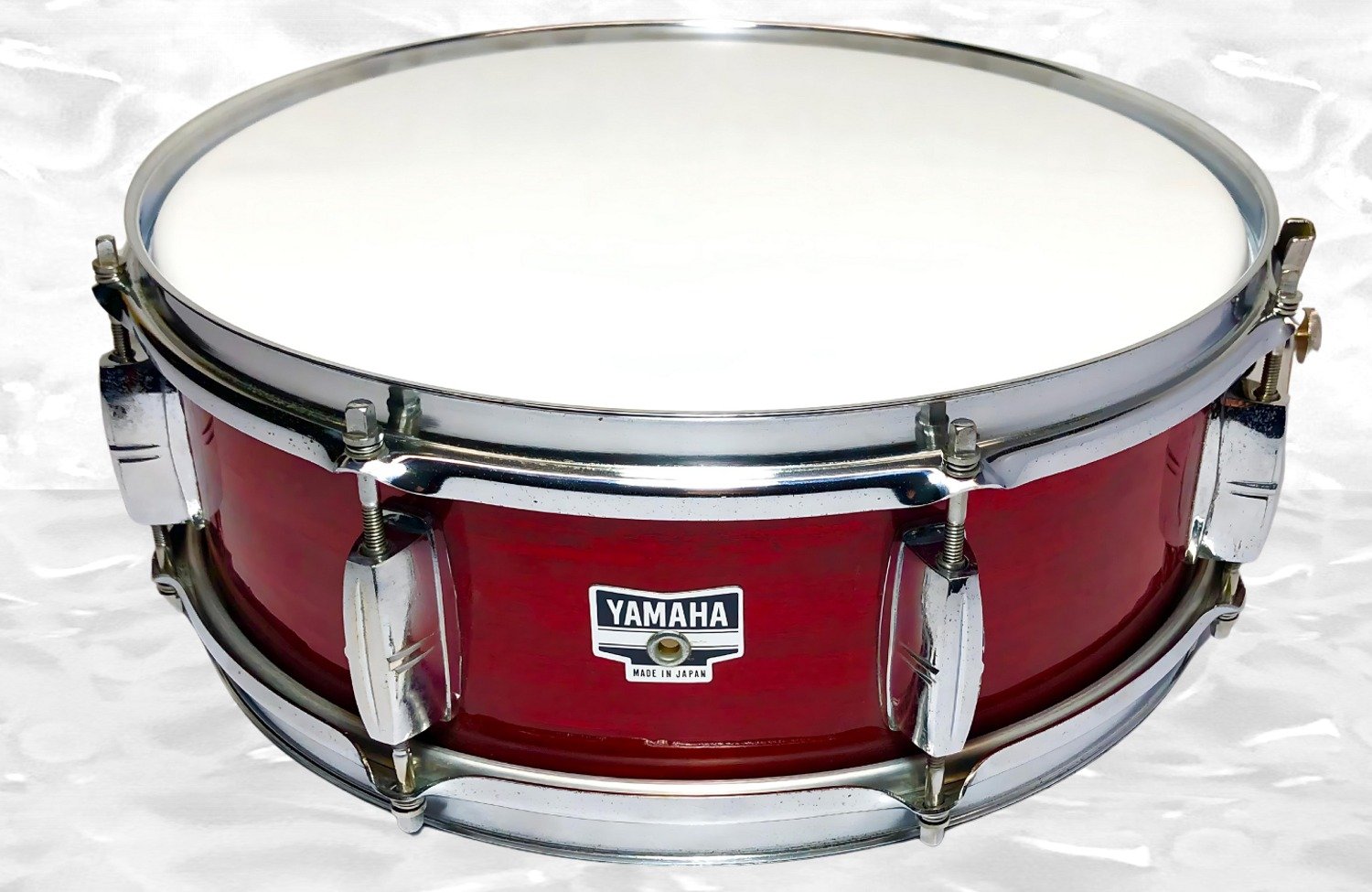Early Yamaha Red Ripple Snare Drum — Not So Modern Drummer